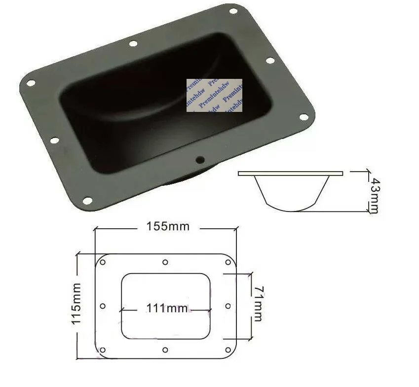 Stack Recessed Part 2 шт./лот Черный дорожный полёт аудио чехол Встраиваемая бабочка Засов петля с защелкой угловая скобка пружинная тяга ролик комплект оборудования - Цвет: Stack Recessed Part