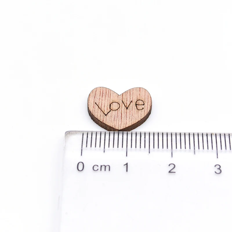 Mini Love Heart Table Decoration Rustic Wooden Confetti Wood Table Scatter Wedding Decoration Buttons DIY Craft Supplies 100pcs party decorations wedding decor supplies