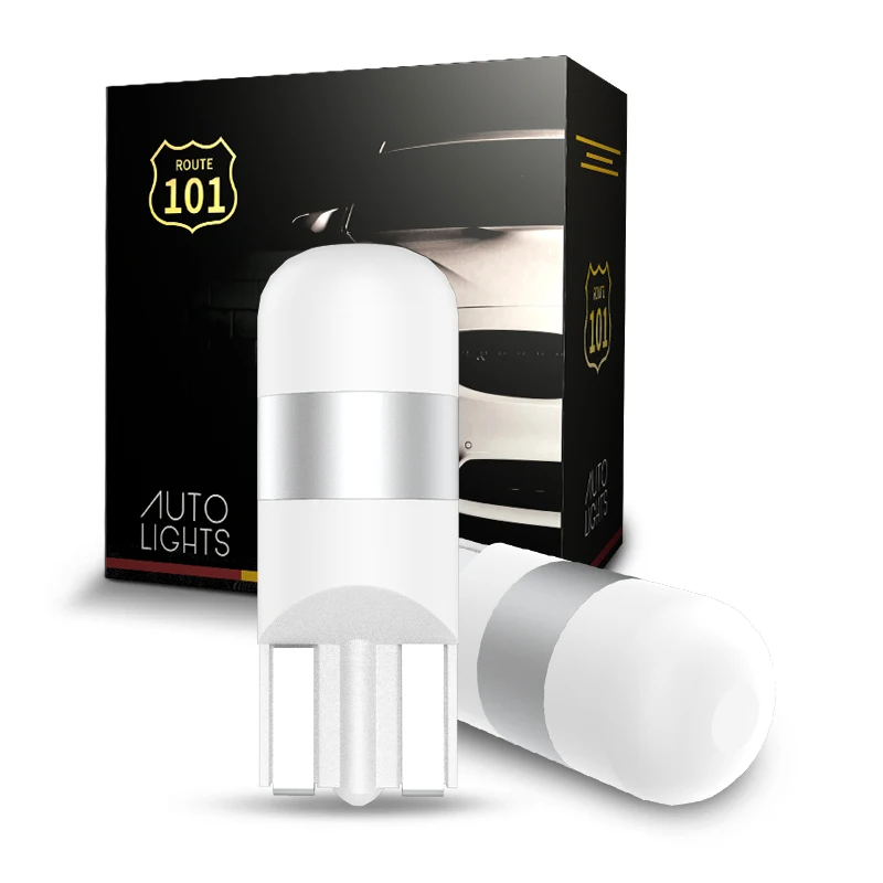 

Route101 2x T10 LED 6000K White W5W 12V LED Car Position Parking Clearance Auto Lamp 5W5 194 168 2825 Red Blue Trunk Light Bulb