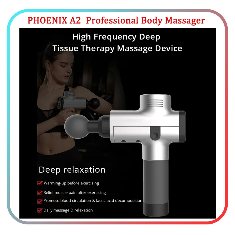 Phoenix A2 Elektrische Massage Gun Tiefe Muscle Massage Entspannung Maschine Professionelle Körper Entspannen Gerät Therapie Körper Massager Phoenix A2 Elektrische Massage Gun Tiefe Muscle Massage Entspannung Maschine Professionelle Körper Entspannen Gerät Therapie Körper Massager