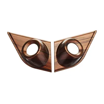 

2Pcs Car Peach Wood Grain Door Stereo Speaker Frame Cover for Honda CRV CR-V 2017 2018 2019 2020