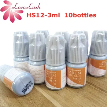 

10 bottles Elite HS12-3ml Glue For Eyelash Extension Korea original black eyelash glue eye lashes glue 1-2s drying Makeup Tools
