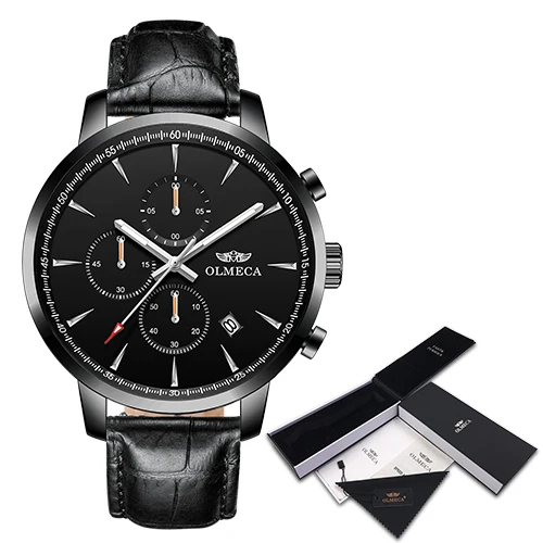 OLMECA мужские часы Топ бренд Роскошные спортивные военные водонепроницаемые часы наручные часы оздоровительный Германий каменные часы для мужчин и женщин - Цвет: Black Silver For Men