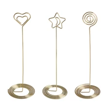 Романтическая классная Свадебная вечеринка, настольная декорация в форме сердца, держатель для карт, фото, зажим для стола, высота стола 220 мм