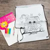 1 Set DIY Hand-Painted Coloring Graffiti Painted Cartoon Non-Woven Bag for Children Handmade Gift Bag Toy with Tool 1