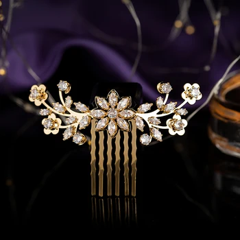 

Headpiece HADIYANA Simple Gorgeou Romantic Flower Shape Women Wedding Hair Accessories Headband Zirconia BCY8939 Corona Princesa