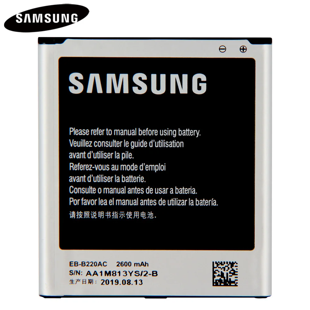 

Original Phone Battery EB-B220AC EB-B220AE For Samsung GALAXY Grand 2 SM-G7106 G7108 G7108V SM-G7102 Replacement Battery 2600mAh