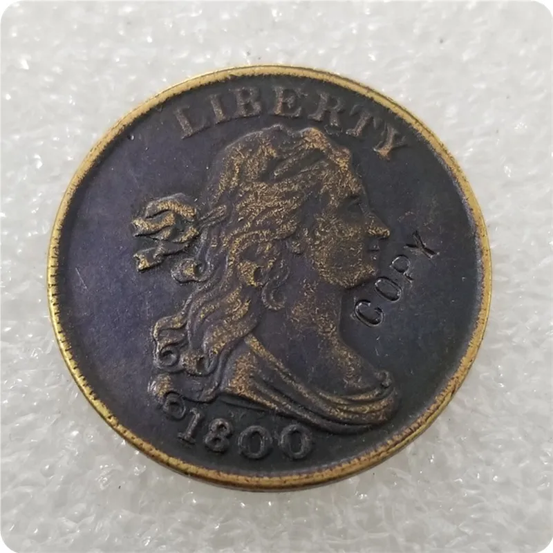 1800-1808 драпированный бюст пол-цента копии монет