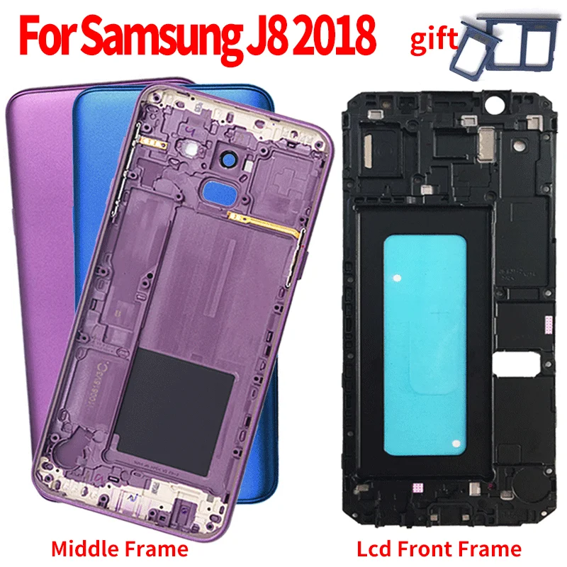 Для Samsung J8 2018 J810 J810F SM-J810F батарейного отсека задняя крышка корпуса Запасные части