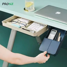 Office Under Desk Drawer Storage Box For Office Pen Holder Hidden Sorting Box Home Kitchen Knife Fork Storage Tray Organizer