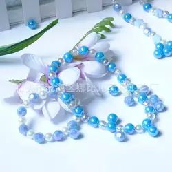 Забавные бусины для девочек в Корейском стиле пластиковые бусины Детские поделки из бисера браслет ожерелье материал коробка