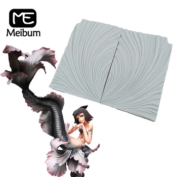 

Meibum Fish Tail Fin Sugar Craft Wave Fondant Cake Silicone Mold Chocolate Dessert Border Decorating Mould Baking Accessories