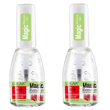 

LULAA 2PCS/Lot UV LED Gel Nail Polish Burst Magic Remover Gel to Remove Soak Off Gel Polish Nail Solution Cleaner Gel Remover 15