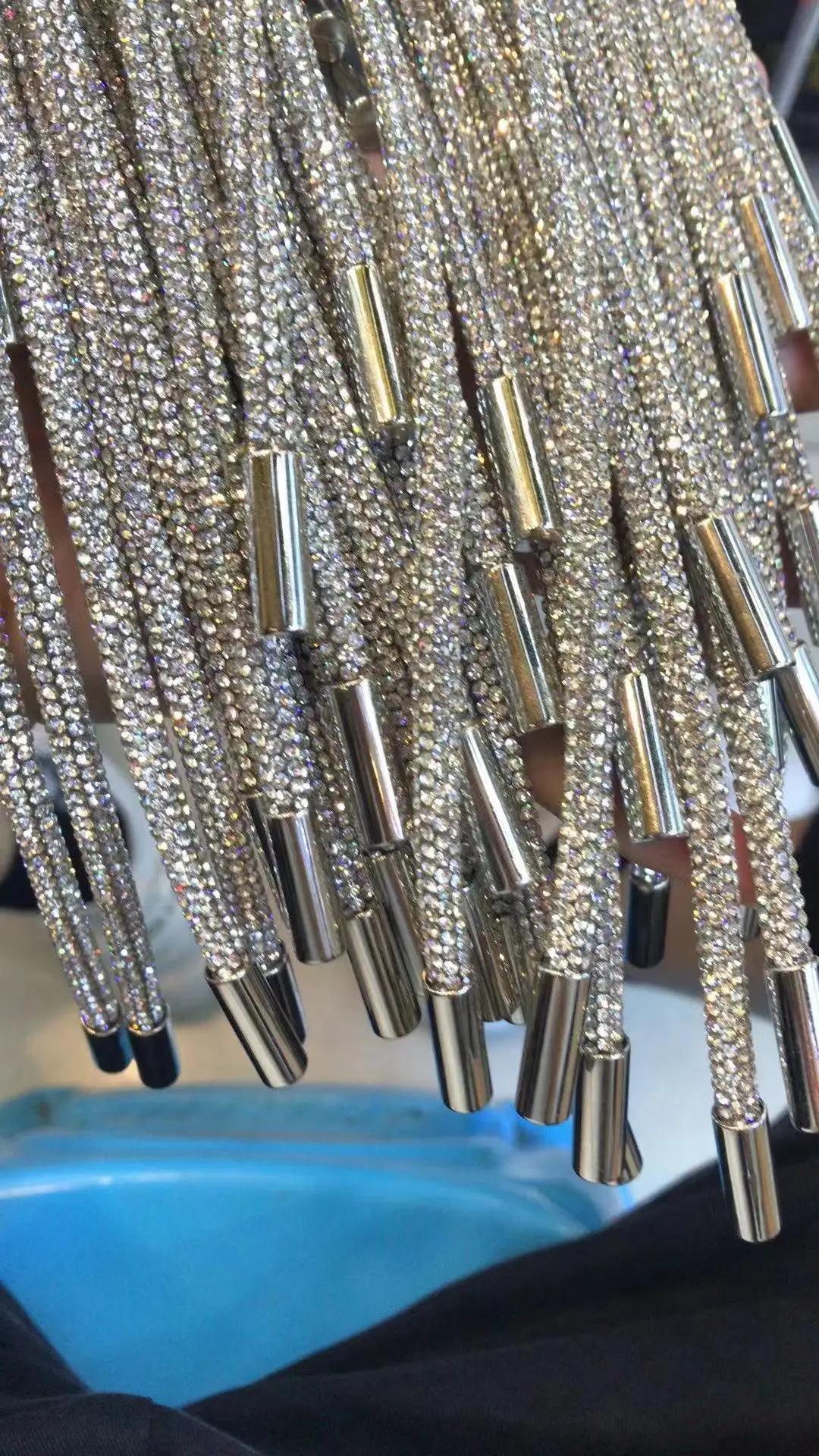 64 Estremità Per Lacci E Cordini - In Metallo (Oro, Argento, Nero) Con Cordoncino - Per Felpe, Scarpe E Abbigliamento - Foto 2