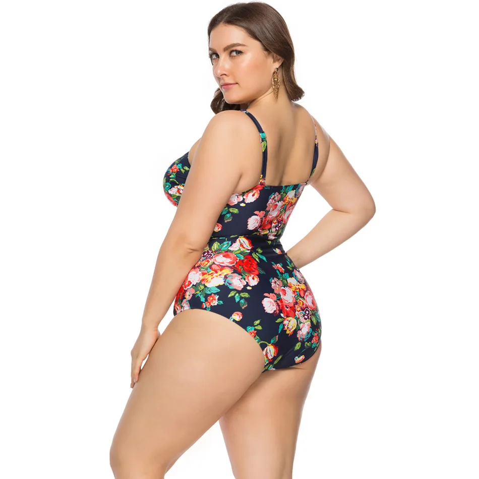 DAISSIONI размера плюс, танкини, мягкий, беспроводной, пуш-ап, регулируемый, с широкими лямками, Цельный купальник для женщин в магазине Slava