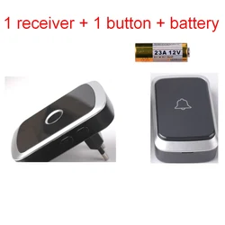 Smart Waterproof Wireless Doorbell with Plug - and - Play Remote Control and Battery Included - EU Plug (1 receiver 1 button)