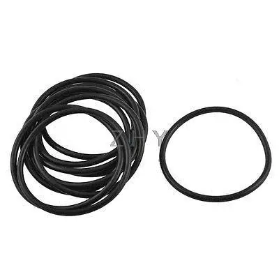 

55mm x 49mm x 3mm Black Rubber O Shaped Rings Oil Seal Gasket Washer 10 Pcs
