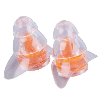 

1Pair Soft Ear Plugs Ear Protection Syringe Reusable Professional Music Earplugs Noise Reduction For Sleep DJ Bar Bands Sport~
