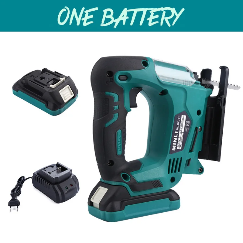 

900W Multi-Function Cordless Jig Saw Portable Electric Saw Blades Metal Wood Metal Jigsaw Power Tools with Li-Ion Batter Hot