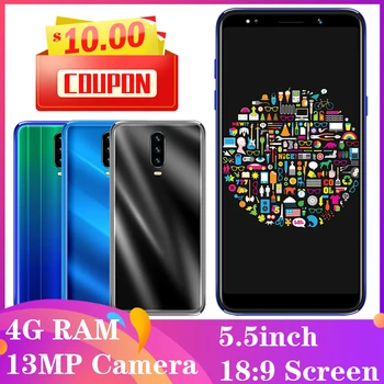 

5.5" 18:9 Screen 9T Pro Mobile Phone Face ID 4G RAM 64G ROM Android smartphones Phones Unlocked Celulars Quad Core Cell Phones