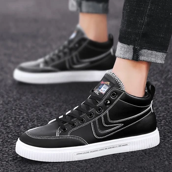 

New Style Trendy Shoes Spring and Autumn Short Boots Korean-style Trend Versatile Hight-top Men's Shoes Casual men loafers