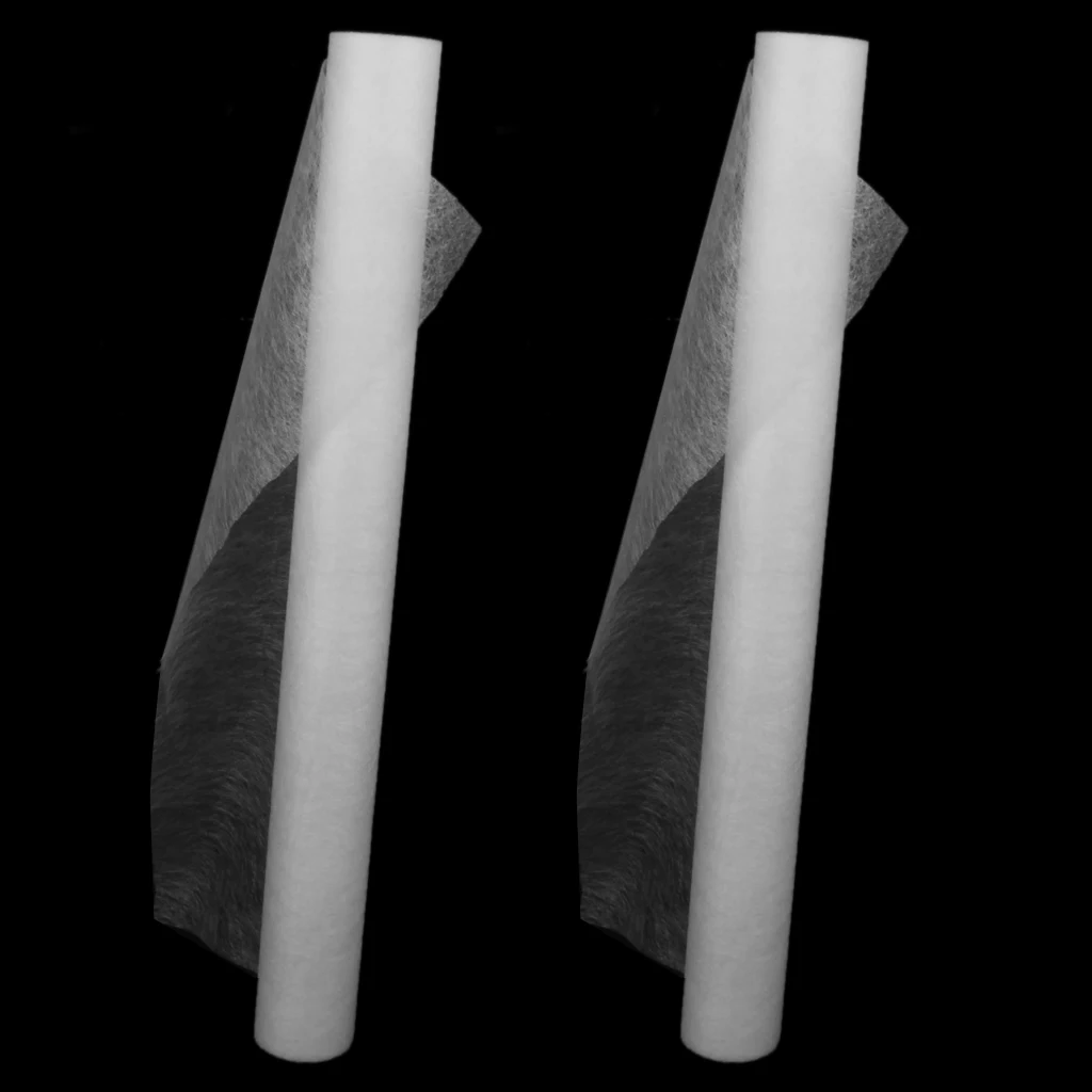 2 Rolls 3 Meters x 40cm Fabric Fusing Tape Adhesive Hem Tape Iron-on Tape Fabric Fusible Bonding Web Tape