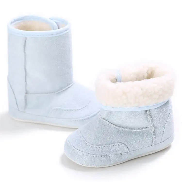 Г. Зимние теплые мягкие плюшевые ботинки для новорожденных, 7 цветов, с хлопковой подошвой, для детей от 0 до 2 лет меховые ботинки для первых шагов