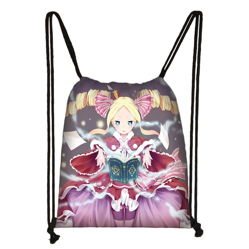 skdzero20 Re: Zero kara Hajimeru Isekai Seikatsu сумка на шнурке женская сумка для хранения аниме Emilia Rem молодежный рюкзак Детская сумка в подарок - Цвет: skdzero20