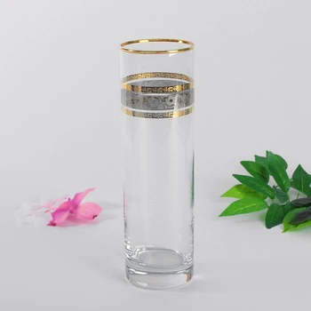 

Flower vase "Gilded rim" cylinder, 26.5 cm