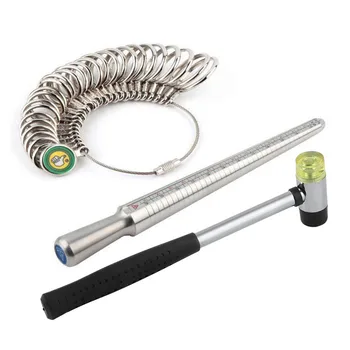 

Ring Sizer Set Mandrel Finger Gauge Stick Measuring Sizes Jewelry DIY Tool Kit US/EU/UK Standard Hot Sales