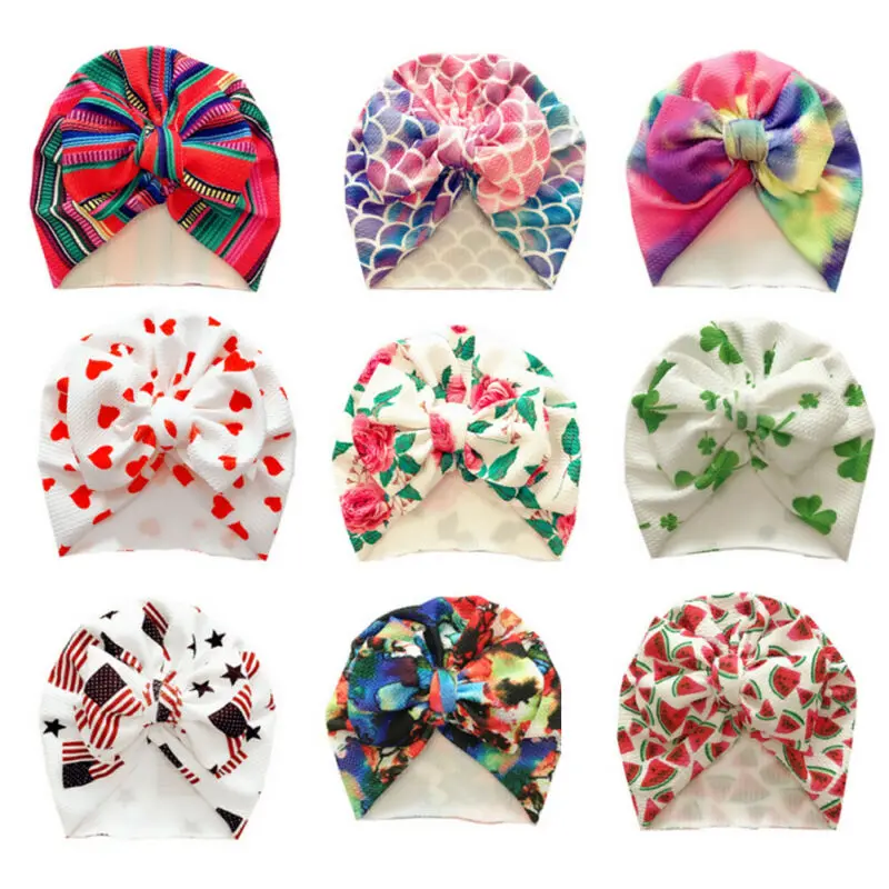 

Cute Newborn Baby Infant Girl Toddler Comfy Bowknot Hospital Cap Beanie Hat