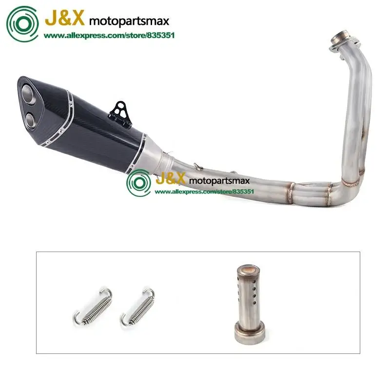 Полная система скольжения на для kawasaki ER6N ER6F NINJA650R 2012- Ninja650 Z650 полный глушитель выхлопной трубы мотоцикла среднего звенья трубы