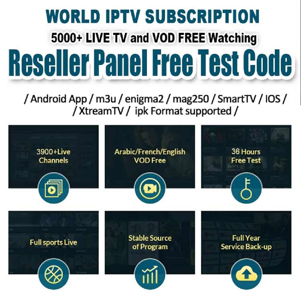 10 шт. коды IP tv 6 месяцев 1 год подписка код реселлер панель Великобритания голландский Франция арабский Германия Португалия США IP tv M3U Smart tv