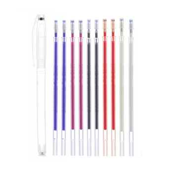 

High Temperature Heat Erase Pen+10pcs Refills Disappearing Fabric Marker For Sewing Tool Fabric Craft Tailoring Accessories