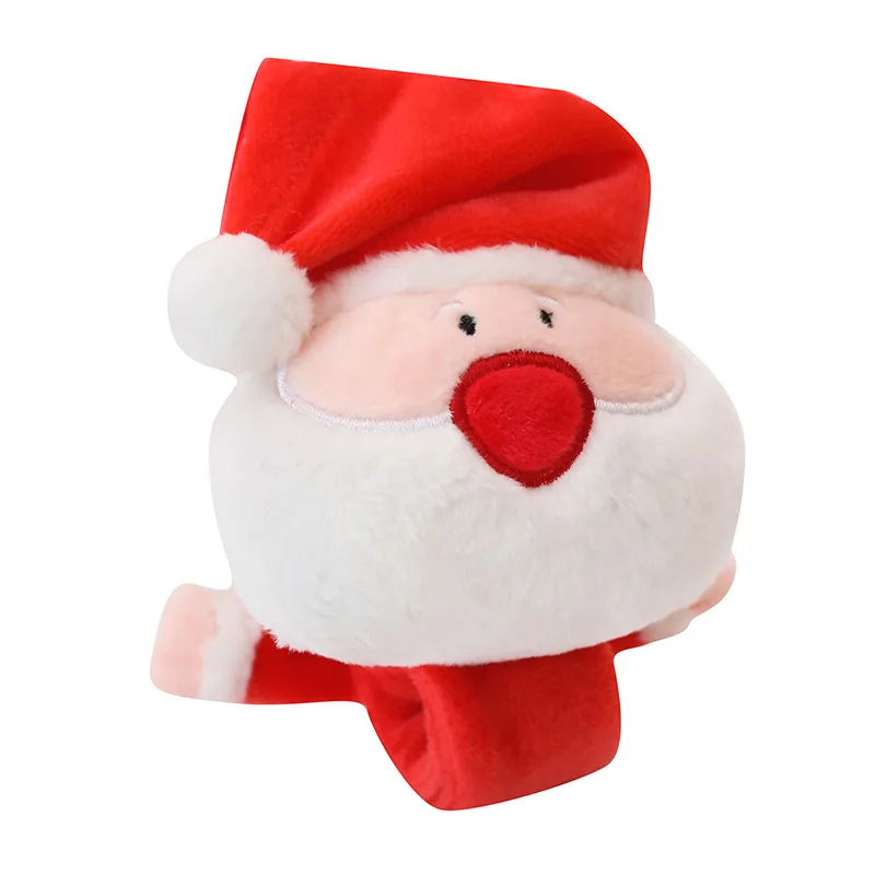 Милые плюшевые игрушки Новая креативная игрушка милый Санта Клаус круглые очки браслет с лосем Детский Рождественский подарок