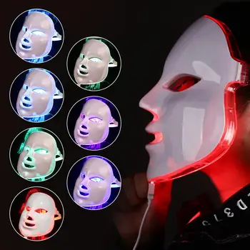 

Facial Mask Led Facial Mask Beauty Masks White 7 Colors Effective Electric Rejuvenation Whitening Wrinkleacne Removal