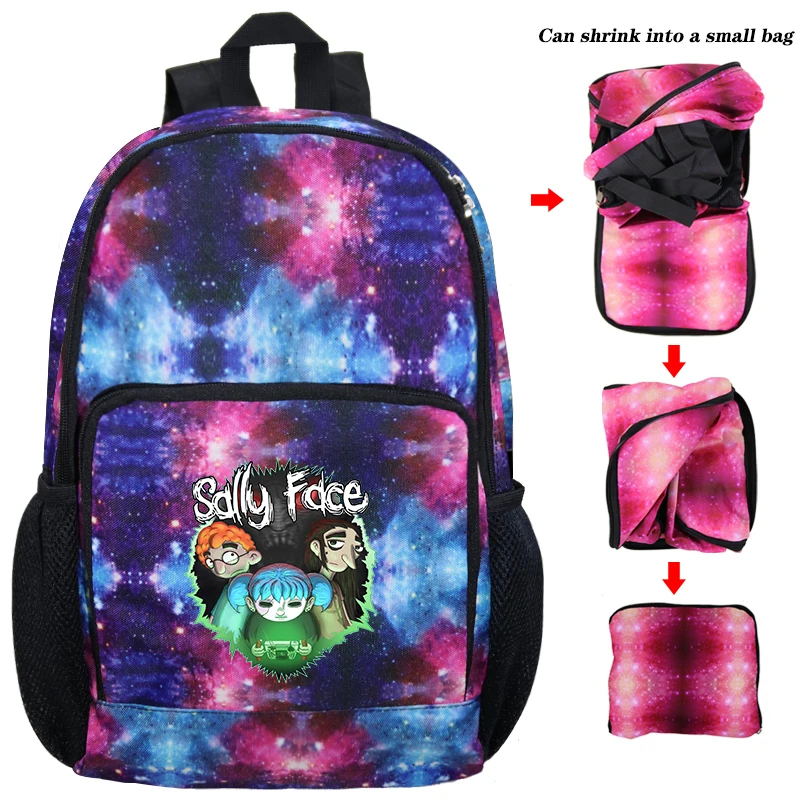 Sally Face bag 18 Салли уход за кожей лица вещевой мешок для путешествий на плечо сумка для мальчиков и девочек обратно в школьный рюкзак для ноутбука Салли уход за кожей лица Рюкзак Школьная Сумка Складные рюкзаки - Цвет: Sally Face bag 18
