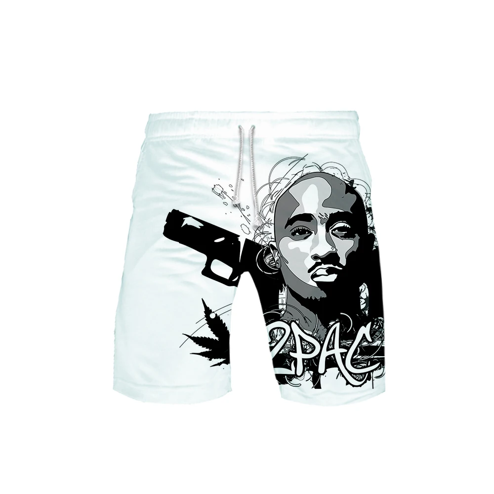 3D 2PAC Повседневная новая одежда принт Мужские дышащие и удобные летние шорты вентиляция Пляж Горячая Распродажа шорты плюс размер