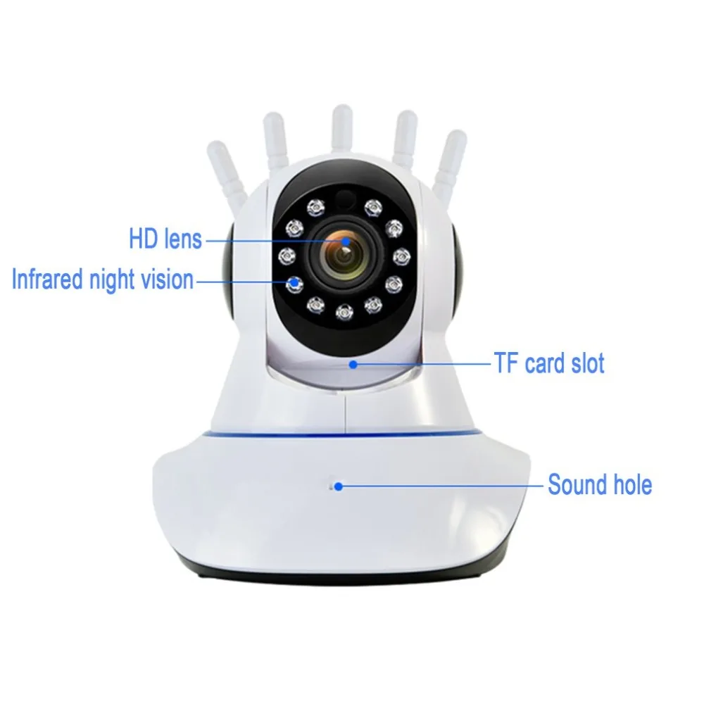 1080P wifi безопасная IP головная Беспроводная инфракрасная камера 360 градусов