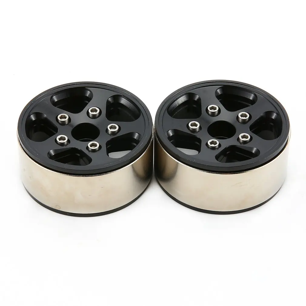 

1Pair/2Pairs Alloy 1.9 CNC Beadlock Wheels Rims for 1/10 RC Crawler Axial SCX10 SCX10 II 90046 Traxxas TRX4 D90 CJGLG0002