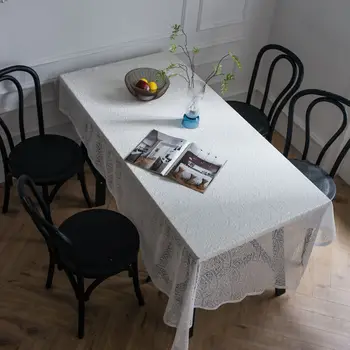 

Soild Lace Tablecloths Rectangular Table White Table Cloth Square Modern Table Cloths for Events Party Wedding Table Decoration