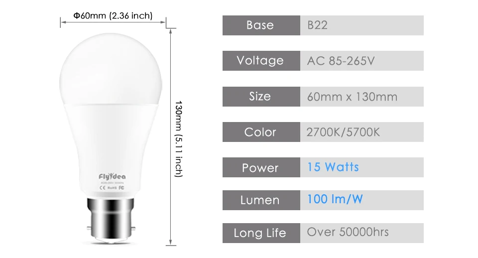 15 Вт B22 Светодиодный светильник лампа WiFi приложение дистанционное управление умная лампа для дома AC 85-265V синхронизированная лампа совместимый с Alexa и Google Assistant