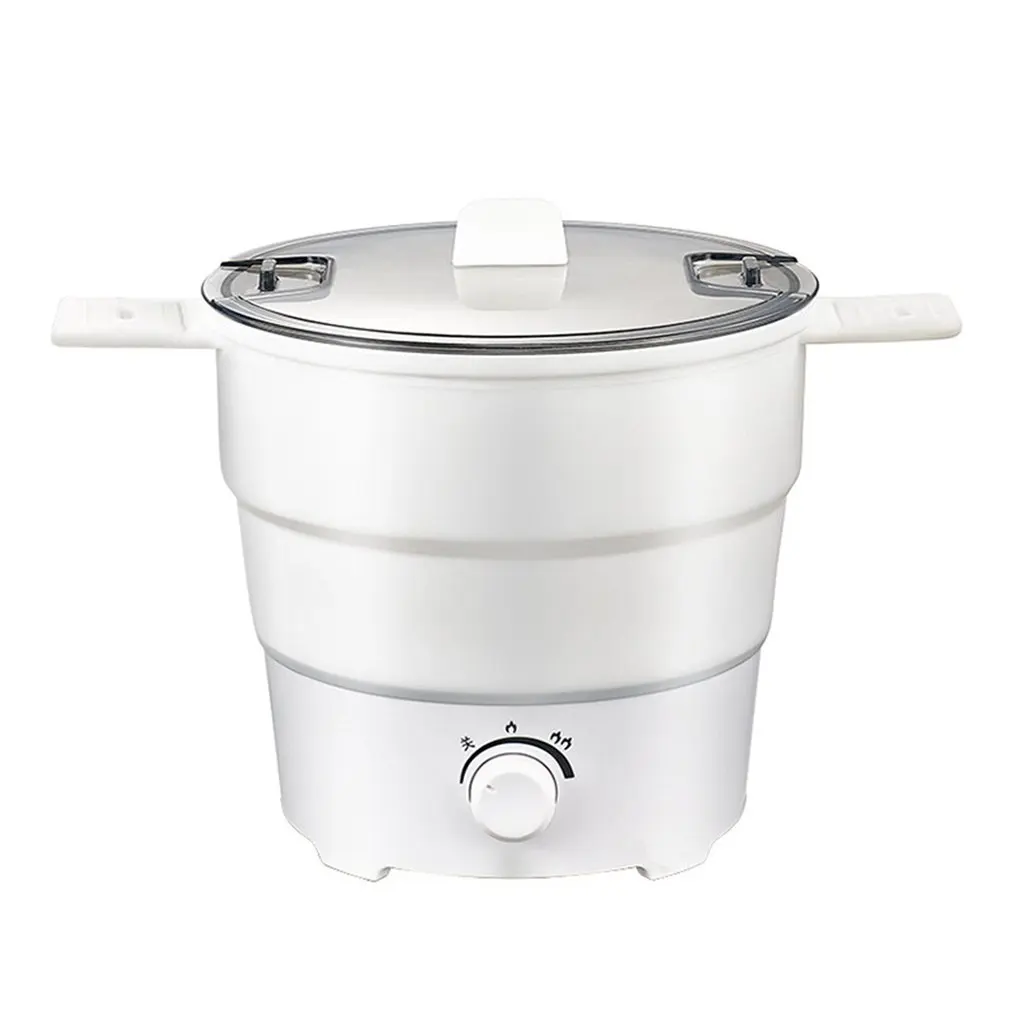 

Folding Electric Skillet Kettle Heated Food Container Heated Lunch Box Cooker Portable Hot Pot Cooking Tea Pot