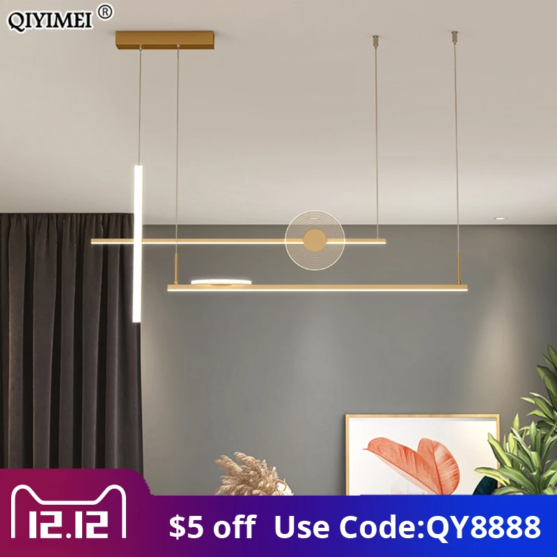 

QIYIMEI Nordic Minimalist Design Modern Pendant Lighting For Dining Table Living Room Bar Hanglamp Indoor Lights Luxury Lamps