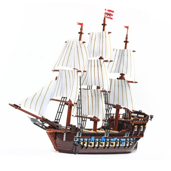 

1664pcs Pirates Imperial Caribbean Building Blocks Set Flagship Model DIY Compatible 10210 22001 Christmas gifts for Children