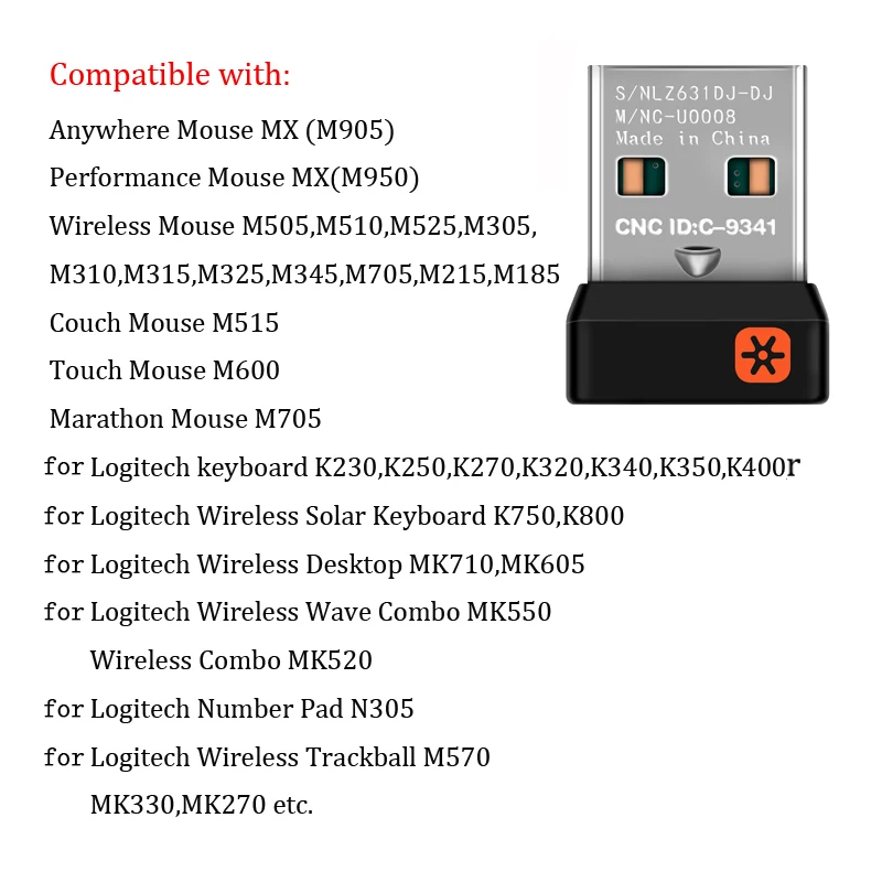 Fornorm Беспроводной приемник для док станции logitech объединения клавиатура M215 M235 M325