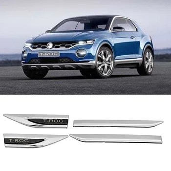 

For VW T-ROC 2017-2020 2019 Car Door Side Wing Fender letter Emblem Badge Sticker Trim For Volkswagen T ROC
