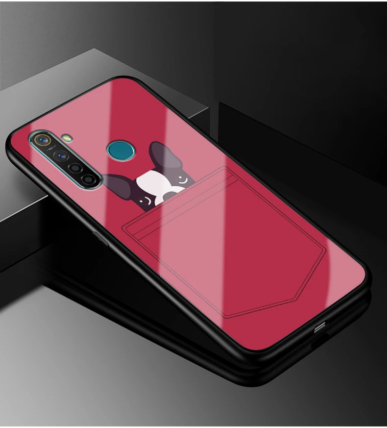 Для Oppo Realme 5 Pro Чехол Realme Q оргстекло PC чехол для телефона черный ТПУ бампер чехол для Oppo Realme 5 Pro Realme5 Pro rmx197 - Цвет: 19