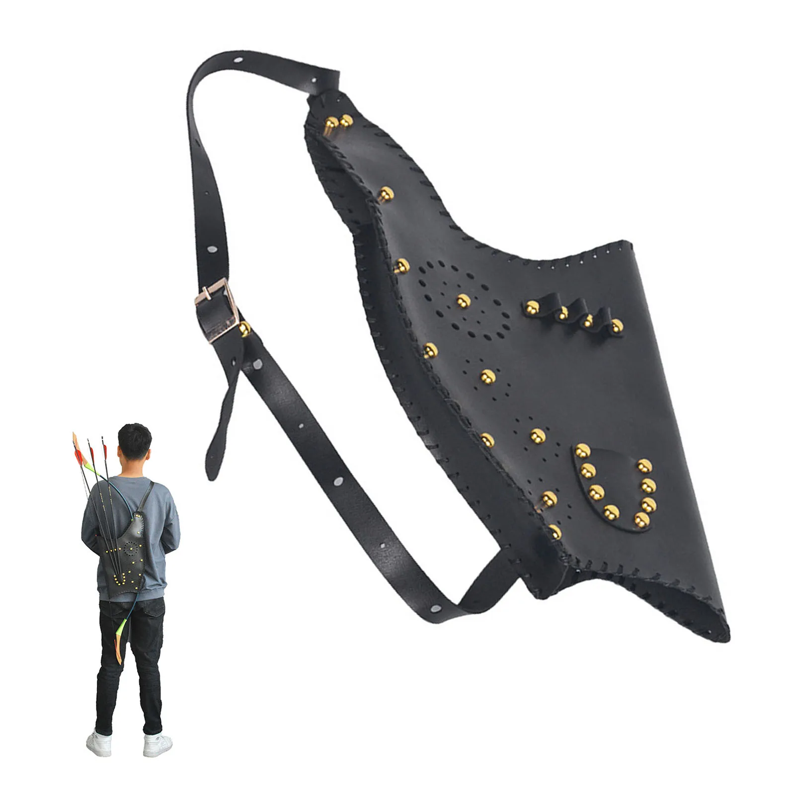 Durable Arrow Quiver Target Hunting Archery Quiver Back Hip Waist Bag