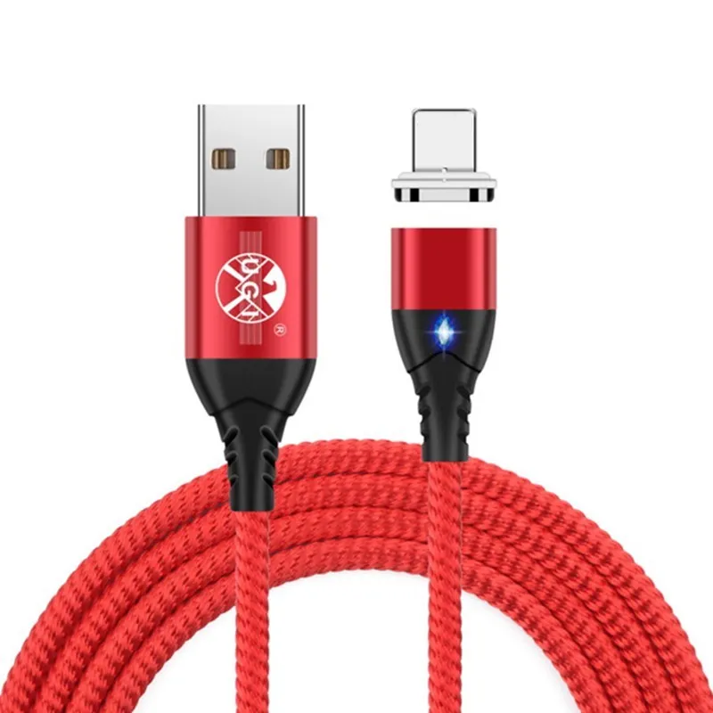 Магнитный кабель для быстрой зарядки, 3 А, usb type C, зарядное устройство, кабель для синхронизации данных для samsung Galaxy S8 S9 S10+ Plus A90 A 80 Note J3 J4 J7 - Цвет: Red IOS
